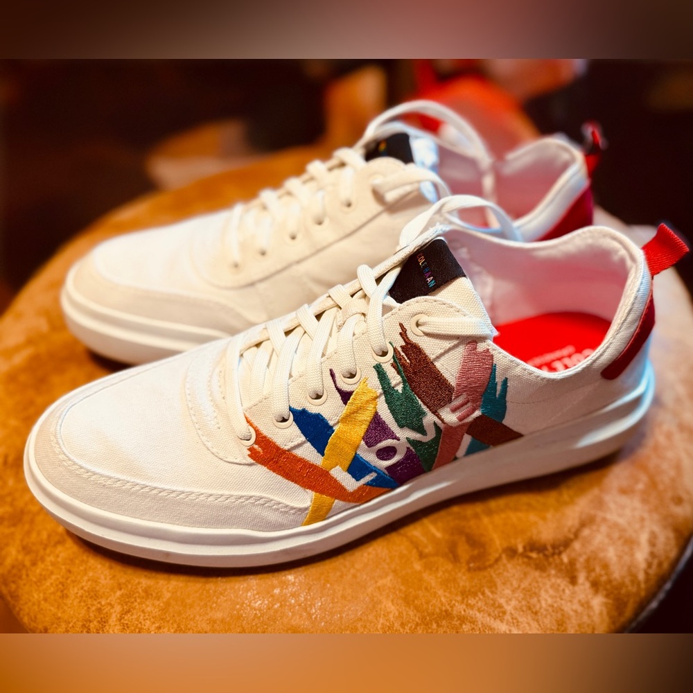 Colorful Cole Haan casual Embroidered Sneakers.
